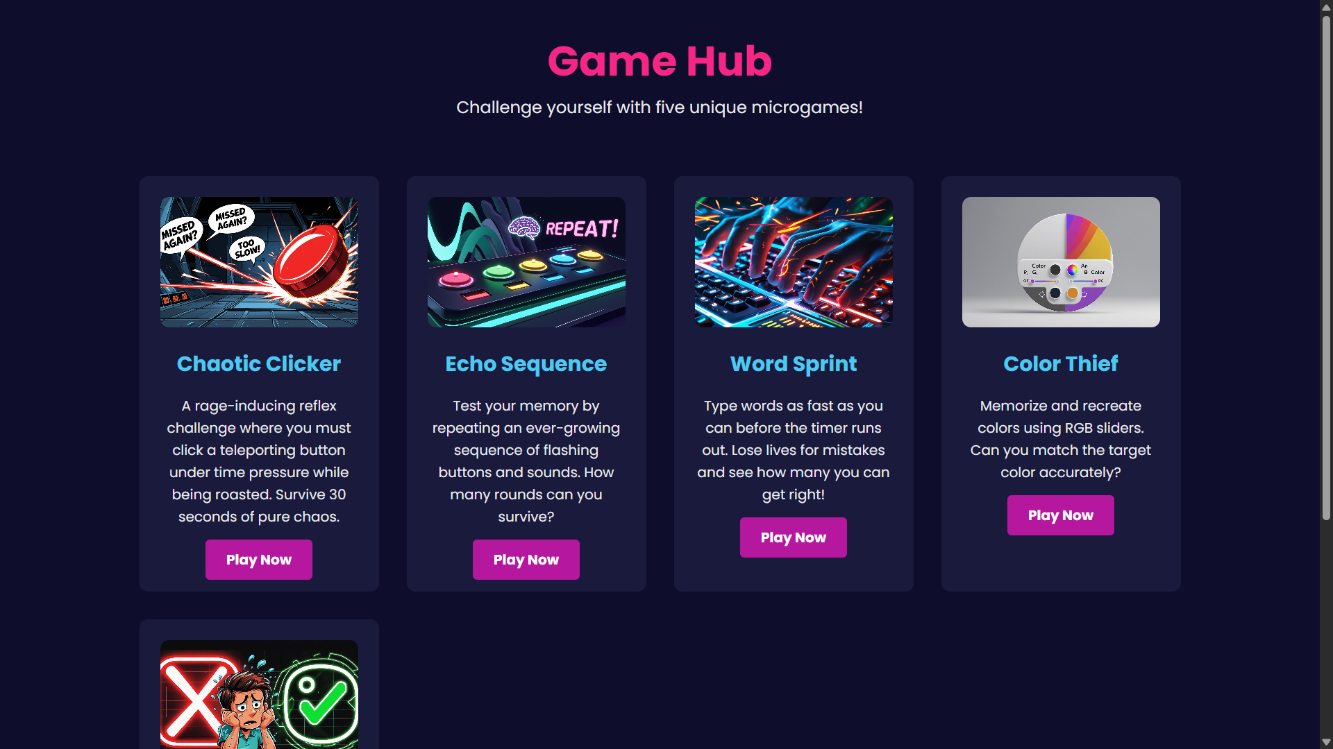 Project 2 screenshot